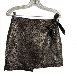 Express metallic pink and gold mini skirt sz 4
